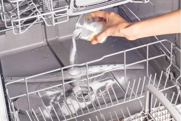 Dishwasher maintenance in progress